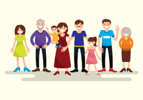 Big Familia Portrait vector